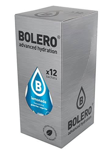 Bolero advanced hydration Instant Getränkepulver Lemonade 12er Pack mit Stevia - zuckerfrei - für Sportler (Lemonade) von Bolero