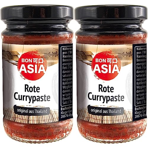 BONASIA Currypaste, rot, 114 g (Packung mit 2) von BONASIA
