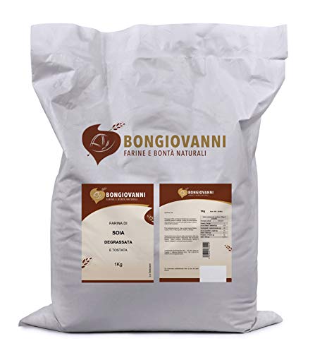 BONGIOVANNI FARINE E BONTA' NATURALI Entfettetes geröstetes SojaBohnenMehl 5 kg von BONGIOVANNI FARINE E BONTA' NATURALI