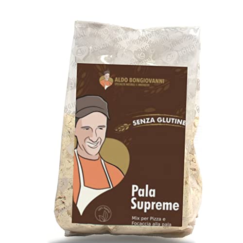 BONGIOVANNI FARINE E BONTA' NATURALI Schaufel Supreme Hafermehl, Mandel und Sorghum für Focaccie und Pizza, glutenfreies Mehl, Packung mit 350 g von BONGIOVANNI FARINE E BONTA' NATURALI