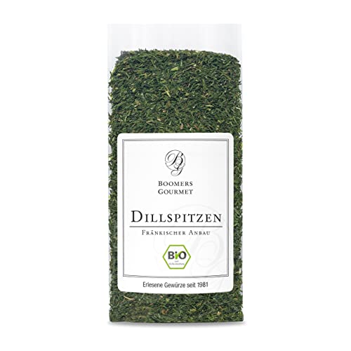 Boomers Gourmet - Bio Dillspitzen getrocknet - Dillspitzen Bio aus fränkischem Anbau - Dillkraut, Gurkenkraut, Gewürze Bio, Kräuter getrocknet, Dill kaufen - Refill - 20 g Boomers Gourmet - Bio Dillspitzen getrocknet - Dillspitzen Bio aus fränkischem Anbau - Dillkraut, Gurkenkraut, Gewürze Bio, Kräuter getrocknet, Dill kaufen - Refill - 20 g von BOOMERS GOURMET