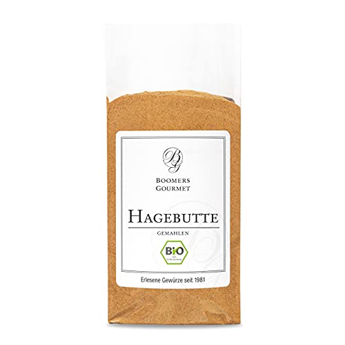 Boomers Gourmet - Bio Hagebuttenschalen gemahlen – Hagebuttenpulver reich an Vitamin C – Antioxidantien für Immunsystem, Gelenke & Entzündungen – fein gemahlen - Refill - 150 g Boomers Gourmet - Bio Hagebuttenschalen gemahlen – Hagebuttenpulver reich an Vitamin C – Antioxidantien für Immunsystem, Gelenke & Entzündungen – fein gemahlen - Refill - 150 g von BOOMERS GOURMET