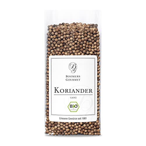Boomers Gourmet - BIO Koriandersamen ganz – Intensives Aroma – Für Brot, Curry, Marinaden und Gemüsegerichte – Vielseitig einsetzbar – 100% Natur - Refill - 70 g Boomers Gourmet - BIO Koriandersamen ganz – Intensives Aroma – Für Brot, Curry, Marinaden und Gemüsegerichte – Vielseitig einsetzbar – 100% Natur - Refill - 70 g von BOOMERS GOURMET