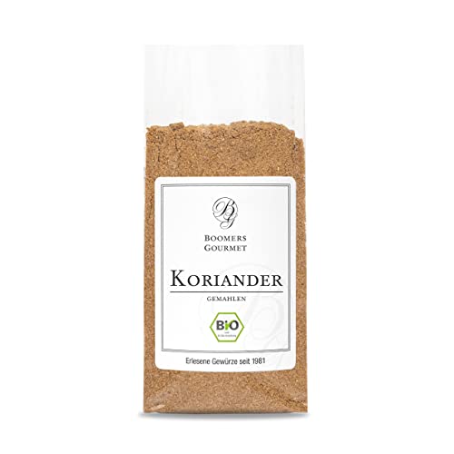 Boomers Gourmet - Bio Koriander gemahlen – Hochwertiges Koriander Gewürz aus kontrolliert biologischem Anbau – Koriander Pulver – Fein gemahlenes Bio Gewürz - Refill - 80 g Boomers Gourmet - Bio Koriander gemahlen – Hochwertiges Koriander Gewürz aus kontrolliert biologischem Anbau – Koriander Pulver – Fein gemahlenes Bio Gewürz - Refill - 80 g von BOOMERS GOURMET