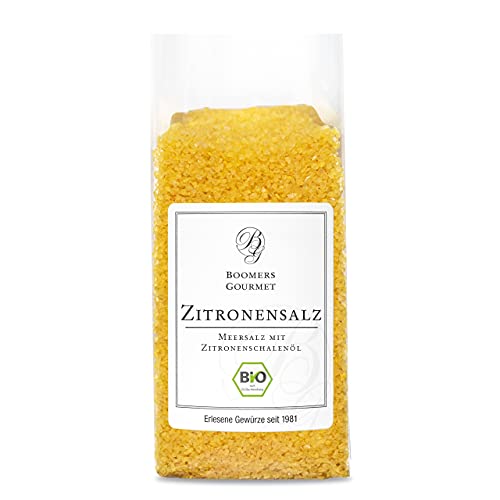 Boomers Gourmet - BIO Sizilianisches Zitronen Salz, frisches Zitronensalz in Bio Qualität, Ideal für Fisch und Salate - Vorratspack - 250 g von BOOMERS GOURMET