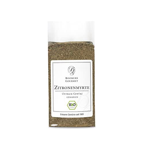 Boomers Gourmet - Zitronenmyrte gemahlen – Bio Qualität, intensives Zitrusaroma, Alternative zu Zitronengras – Perfekt für Fisch, Saucen, Salate, Desserts & Getränke - Refill - 40 g Boomers Gourmet - Zitronenmyrte gemahlen – Bio Qualität, intensives Zitrusaroma, Alternative zu Zitronengras – Perfekt für Fisch, Saucen, Salate, Desserts & Getränke - Refill - 40 g von BOOMERS GOURMET