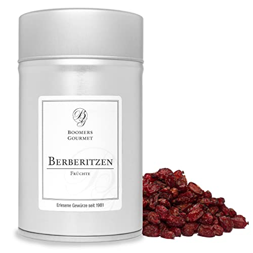 Boomers Gourmet - Getrocknete Berberitzen – Fruchtig-säuerlich, vegan & naturbelassen – Ideal für Reisgerichte, Müsli, Backen & orientalische Küche - Gewürzdose 11,5 cm - 70 g Boomers Gourmet - Getrocknete Berberitzen – Fruchtig-säuerlich, vegan & naturbelassen – Ideal für Reisgerichte, Müsli, Backen & orientalische Küche - Gewürzdose 11,5 cm - 70 g von BOOMERS GOURMET