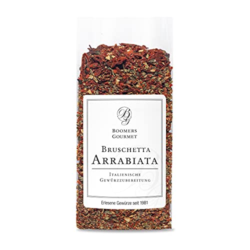 Boomers Gourmet - Bruschetta Arrabiata Gewürz – Italienische Gewürzmischung mit Chili & Kräutern – Würzmischung für Bruschetta, Pasta, Pizza & Saucen - Refill - 80 g Boomers Gourmet - Bruschetta Arrabiata Gewürz – Italienische Gewürzmischung mit Chili & Kräutern – Würzmischung für Bruschetta, Pasta, Pizza & Saucen - Refill - 80 g von BOOMERS GOURMET
