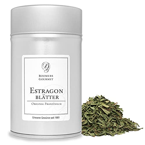Boomers Gourmet - Französische Estragonblätter getrocknet – Estragon aus Frankreich – Aromatisches Gewürz für Fisch, Geflügel & Saucen – Fines Herbes - Gewürzdose 11,5 cm - 17 g Boomers Gourmet - Französische Estragonblätter getrocknet – Estragon aus Frankreich – Aromatisches Gewürz für Fisch, Geflügel & Saucen – Fines Herbes - Gewürzdose 11,5 cm - 17 g von BOOMERS GOURMET