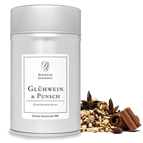 Boomers Gourmet - Glühweingewürz - Gewürzmischung für Punsch, Glühwein, Feuerzangenbowle. Glühwein Gewürz Mischung für Apfelpunsch, Kinderpunsch alkoholfrei - Gewürzdose 11,5 cm - 80 g Boomers Gourmet - Glühweingewürz - Gewürzmischung für Punsch, Glühwein, Feuerzangenbowle. Glühwein Gewürz Mischung für Apfelpunsch, Kinderpunsch alkoholfrei - Gewürzdose 11,5 cm - 80 g von BOOMERS GOURMET
