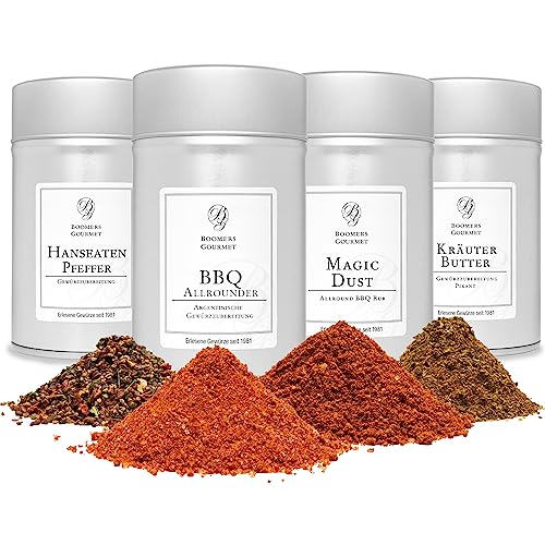 Boomers Gourmet - Grill Gewürze Set I Grillgewürze Geschenkset Männer I BBQ Grillset für Männer Geschenk - BBQ Rubs zum Grillen - 510 g Boomers Gourmet - Grill Gewürze Set I Grillgewürze Geschenkset Männer I BBQ Grillset für Männer Geschenk - BBQ Rubs zum Grillen - 510 g von BOOMERS GOURMET