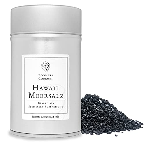 Boomers Gourmet - Hawaii Meersalz Black Lava I Schwarzes Salz aus Hawaii I Exotisches Finishing Salz mit Aktivkohle – Perfekt für Fisch, Fleisch und Pasta - Gewürzdose 11,5 cm - 200 g Boomers Gourmet - Hawaii Meersalz Black Lava I Schwarzes Salz aus Hawaii I Exotisches Finishing Salz mit Aktivkohle – Perfekt für Fisch, Fleisch und Pasta - Gewürzdose 11,5 cm - 200 g von BOOMERS GOURMET