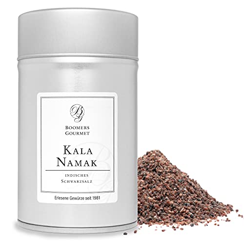 Boomers Gourmet - Kala Namak Salz, naturbelassenes Schwarzsalz für die indische und vegane Küche als Ei-Ersatz - Gewürzdose 11,5 cm - 250 g Boomers Gourmet - Kala Namak Salz, naturbelassenes Schwarzsalz für die indische und vegane Küche als Ei-Ersatz - Gewürzdose 11,5 cm - 250 g von BOOMERS GOURMET
