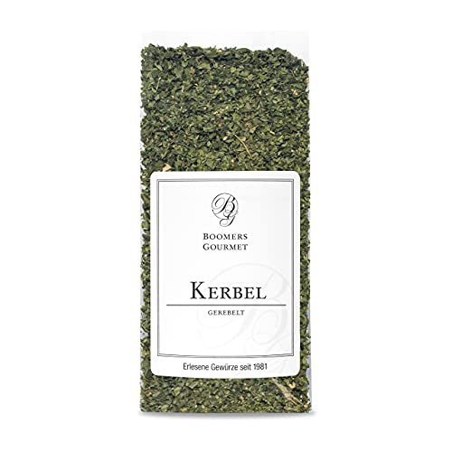 Boomers Gourmet - Kerbel gerebelt - Kerbel Gewürz aus besten Blättern - getrockneter Kerbel für feine Kräutergerichte, Grüne Soße, Salate, Suppen - Refill - 15 g von BOOMERS GOURMET