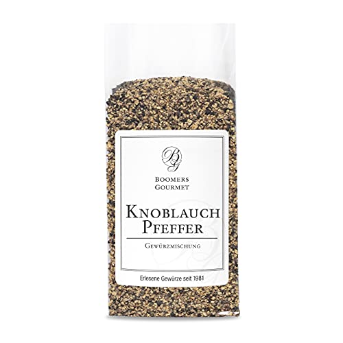 Boomers Gourmet -Knoblauchpfeffer – Würzige Gewürzmischung mit Knoblauch und schwarzem Pfeffer – Perfekt für Fleisch, Fisch, Gemüse, Marinaden und Grillgerichte - Refill - 130 g Boomers Gourmet -Knoblauchpfeffer – Würzige Gewürzmischung mit Knoblauch und schwarzem Pfeffer – Perfekt für Fleisch, Fisch, Gemüse, Marinaden und Grillgerichte - Refill - 130 g von BOOMERS GOURMET