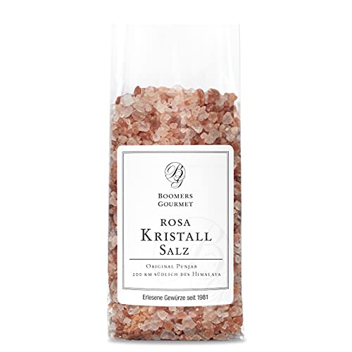 Boomers Gourmet - Natur Rosa Kristallsalz aus der Region Punjab Pakistan, grobes Salz (bekannt als Himalaya Salz grob) Steinsalz grob, Naturbelassen - Refill - 400 g von BOOMERS GOURMET