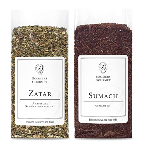 Boomers Gourmet - Orientalische Gewürze Set, Sumach Gewürz I Zatar Gewürzmischung nach Ottolenghi Gewürze Set 2er - 2 Refill - 165 g Boomers Gourmet - Orientalische Gewürze Set, Sumach Gewürz I Zatar Gewürzmischung nach Ottolenghi Gewürze Set 2er - 2 Refill - 165 g von BOOMERS GOURMET