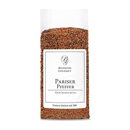Boomers Gourmet - Pariser Pfeffer geschrotet I Pariser Pfeffer, Hochwertige Gewürzmischung Für exquisite Kulinarische Erlebnisse, Perfekt Zum Verfeinern Von Gerichten - Refill - 100 g Boomers Gourmet - Pariser Pfeffer geschrotet I Pariser Pfeffer, Hochwertige Gewürzmischung Für exquisite Kulinarische Erlebnisse, Perfekt Zum Verfeinern Von Gerichten - Refill - 100 g von BOOMERS GOURMET
