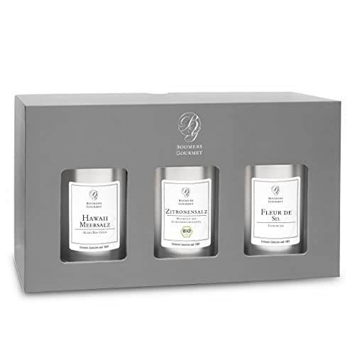 Boomers Gourmet - Salz Raritäten Geschenk Box, Schwarzes Hawaii Meersalz I Zitronensalz I Fleur de Sel - Salz Box - 660 g Boomers Gourmet - Salz Raritäten Geschenk Box, Schwarzes Hawaii Meersalz I Zitronensalz I Fleur de Sel - Salz Box - 660 g von BOOMERS GOURMET