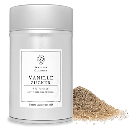 Boomers Gourmet - Vanillezucker mit 5% Vanille - Gewürzdose 11,5 cm - 200 g von BOOMERS GOURMET