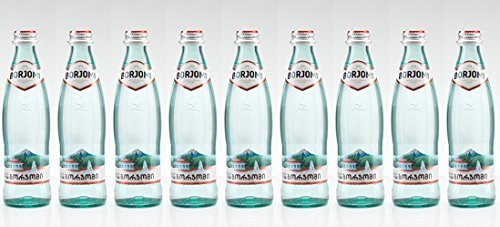 Mineral wasser BORJOMI Glitzernd Wasser im glas flasche, 0,5 l [Packung von 9] von BORJOMI