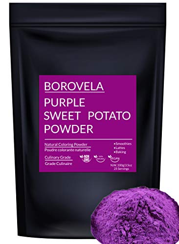 Violette Süßkartoffelpulver Natürliche lila Lebensmittelfarbe in Dessert-Back-Smoothies mischen natürliche Zutaten 100g von BOROVELA