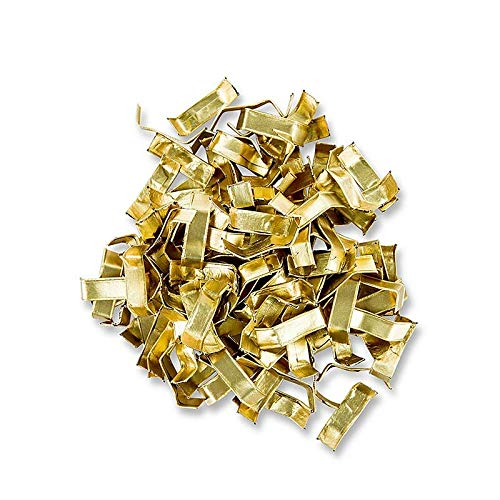 Clippfix Verschluss, gold, für Polyprop-Bodenbeutel/Zellglasbeutel, 1.000 St von BOS FOOD Duesseldorf Lebensmittel Großhandel GmbH