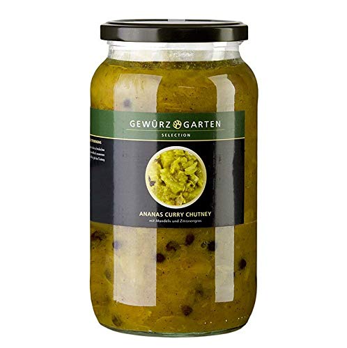 Gewürzgarten Ananas Curry Chutney, mit Mandeln, Holunderblüte und Zitronengras, 900 ml Gewürzgarten Ananas Curry Chutney, mit Mandeln, Holunderblüte und Zitronengras, 900 ml von BOS FOOD Duesseldorf Lebensmittel Großhandel GmbH