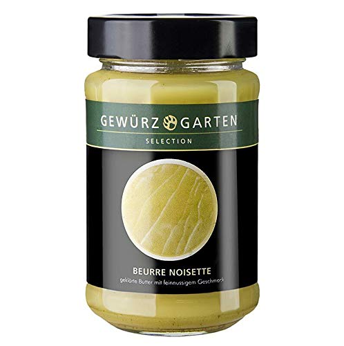 Gewürzgarten Beurre Noisette, geklärte Butter, nussiger Geschmack, Glas, 190g von BOS FOOD Duesseldorf Lebensmittel Großhandel GmbH