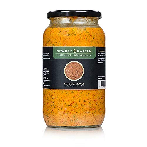 Gewürzgarten Rote Mojosauce, mit Paprika, Chili und Koriander, 900 ml von BOS FOOD Duesseldorf Lebensmittel Großhandel GmbH