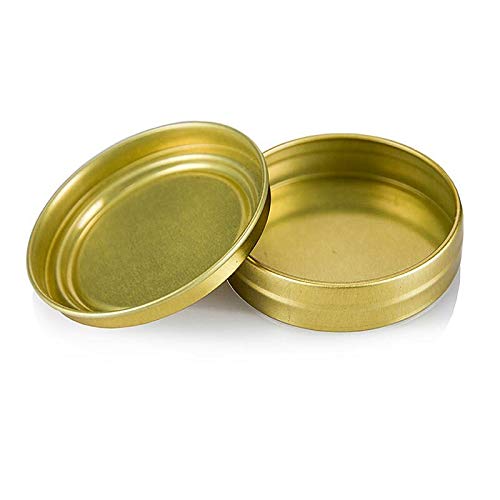 Kaviardose - gold, unbedruckt, ohne Gummi, ø 6,5cm, für 80g Kaviar, 100% Chef, 1 St von BOS FOOD Duesseldorf Lebensmittel Großhandel GmbH
