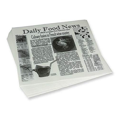 Snack Papier mit Zeitungspapierdruck, ca.310x285mm, Daily News, 500 Blatt von BOS FOOD Duesseldorf Lebensmittel Großhandel GmbH