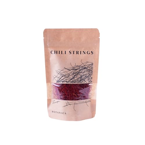 BOTANICA Chili Strings | 15g Chili Fäden | Aus Chilischoten | Reich an Vitaminen | Dekoration für verschiedene Speisen BOTANICA Chili Strings | 15g Chili Fäden | Aus Chilischoten | Reich an Vitaminen | Dekoration für verschiedene Speisen von BOTÁNICA