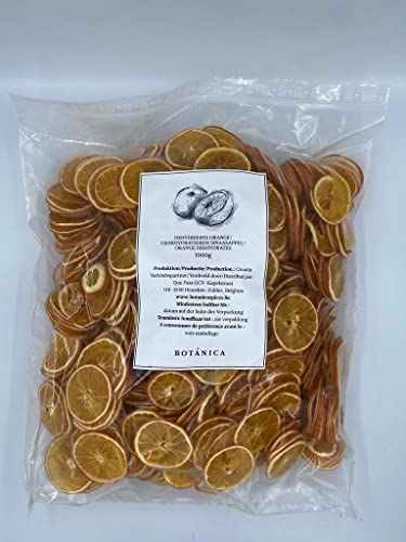 Getrocknete Fruechte, Getrocknete Orangenscheiben fuer Gin Cocktail, Getränke Dekoration aus 100% natuerlichen Zutaten, ohne Zucker Zusatz, Geschenk Gin Kit 1 kg von BOTÁNICA