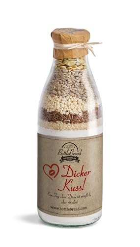Brotbackmischung "Dicker Kuss" Backmischung im Glas Flasche Geschenk Geschenkidee Kuss Liebe… von BOTTLEBREAD
