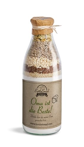 Brotbackmischung "Oma ist die Beste" Backmischung im Glas Flasche Geschenk Geschenkidee Oma Muttertag… von BOTTLEBREAD