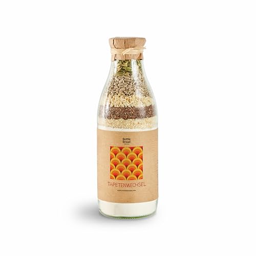 Brotbackmischung "Tapetenwechsel Retro" Backmischung im Glas Flasche Geschenk Geschenkidee Einzug Einzugsgeschenk Umzug neues Haus Brotbackmischung "Tapetenwechsel Retro" Backmischung im Glas Flasche Geschenk Geschenkidee Einzug Einzugsgeschenk Umzug neues Haus von BOTTLEBREAD