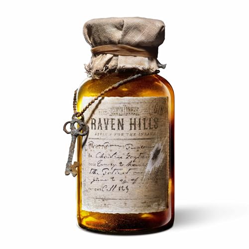 Raven Hills Gin 0,5l. 44% - tauche in die mystische Welt von 1892 in England ein - inkl. BOTTLEROCKET Untersetzer und mysteriösem Umschlag von BOTTLEROCKET