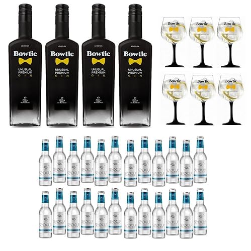 BOWTIE SPECIAL PACK 4 FLASCHEN BOWTIE GIN 70 CL 6 BECHER UND 24 TONIC WATER SENXUP BOWTIE SPECIAL PACK 4 FLASCHEN BOWTIE GIN 70 CL 6 BECHER UND 24 TONIC WATER SENXUP von BOWTIE