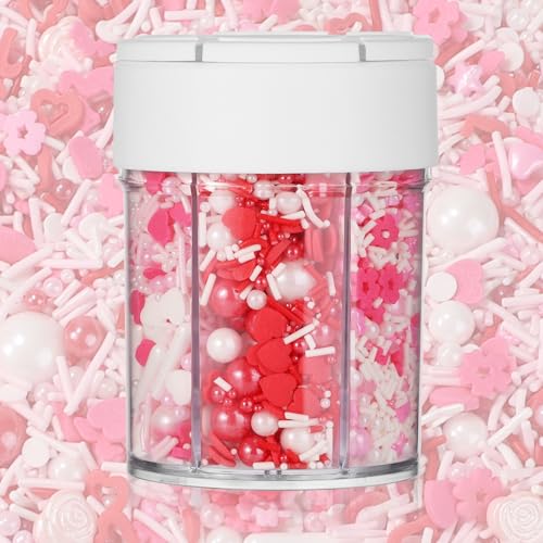 Cupcake Streusel, Rote und Rosa Essbare Kuchenstreusel Sechs-in-Eins Rosenliebe Perlenblumen Streusel Backstreusel für Kuchendekorationen Valentinstagsdekorationen Cupcake Streusel, Rote und Rosa Essbare Kuchenstreusel Sechs-in-Eins Rosenliebe Perlenblumen Streusel Backstreusel für Kuchendekorationen Valentinstagsdekorationen von BOXOB