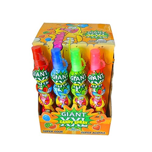 Giant XXL Candy Spray - Flüssigbonbon - Box mit 16 Spühflaschen - von BRABO