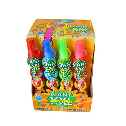 Giant XXL Candy Spray - Flüssigbonbon - Box mit 16 Spühflaschen - Giant XXL Candy Spray - Flüssigbonbon - Box mit 16 Spühflaschen - von BRABO