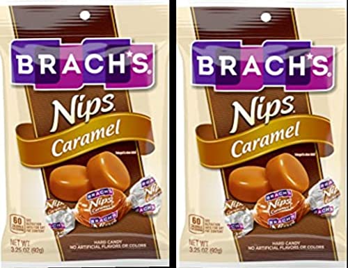 Brach's Nips Beutel mit Karamellgeschmack, 92 ml, einzeln verpackt, glutenfrei Brach's Nips Beutel mit Karamellgeschmack, 92 ml, einzeln verpackt, glutenfrei von BRACH'S