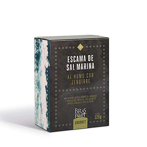 Meersalz Flocken - Flor de Sal - Fleur de Sel aus Spanien- mit Ingwer Geschmack - 100 % natürlich- Gourmet Salz in Premium Qualität- Naturpark Salinas von BRAS DEL PORT