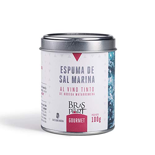 Meersalz Schaum - Espuma de Sal - aus Spanien - mit Rotwein angereichert - 100 % natürlich - Exclusives Salz in Premium Qualität - Naturpark Salinas, Größe:100 g von BRAS DEL PORT
