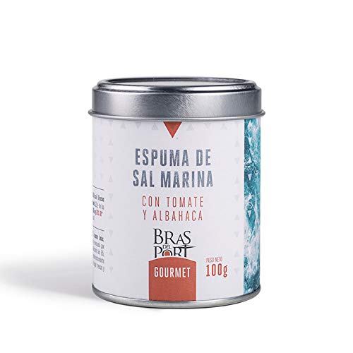 Meersalz Schaum - Espuma de Sal - aus Spanien - mit Tomate und Basilikum - 100 % natürlich - Exclusives Salz in Premium Qualität - Naturpark Salinas, Größe:100 g von BRAS DEL PORT