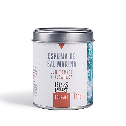 Meersalz Schaum - Espuma de Sal - aus Spanien - mit Tomate und Basilikum - 100 % natürlich - Exclusives Salz in Premium Qualität - Naturpark Salinas, Größe:100 g Meersalz Schaum - Espuma de Sal - aus Spanien - mit Tomate und Basilikum - 100 % natürlich - Exclusives Salz in Premium Qualität - Naturpark Salinas, Größe:100 g von BRAS DEL PORT