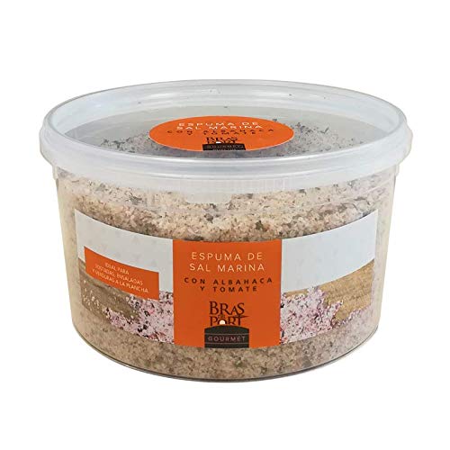 Meersalz Schaum - Espuma de Sal - aus Spanien - mit Tomate und Basilikum - 100 % natürlich - Exclusives Salz in Premium Qualität - Naturpark Salinas, Größe:600 g Meersalz Schaum - Espuma de Sal - aus Spanien - mit Tomate und Basilikum - 100 % natürlich - Exclusives Salz in Premium Qualität - Naturpark Salinas, Größe:600 g von Bras del Port