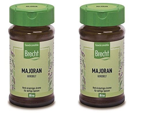 Brecht Majoran gerebelt, Bio, Glas, Nachfüllpackung, 2 x 8g von BRECHT