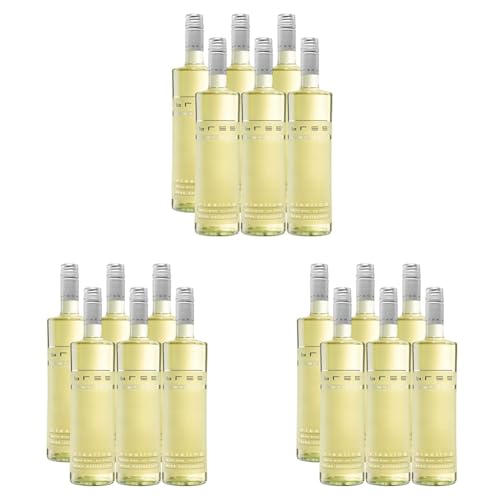 Bree Riesling Qualitätswein Weißwein feinherb - Besonderes Flaschendesign, Aromen von Pfirsich und Quitte, feiner Mineralik, aus Deutschland, 6 x 0.75 L (Packung mit 3) von BREE
